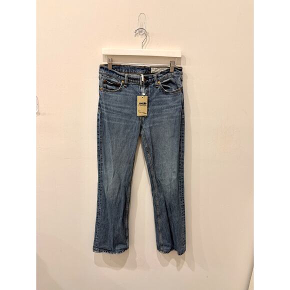 Rag & Bone Classic Denim Mid Rise Bootcut Leg Jeans Blue Washed Women's Size 27 - Picture 1 of 3